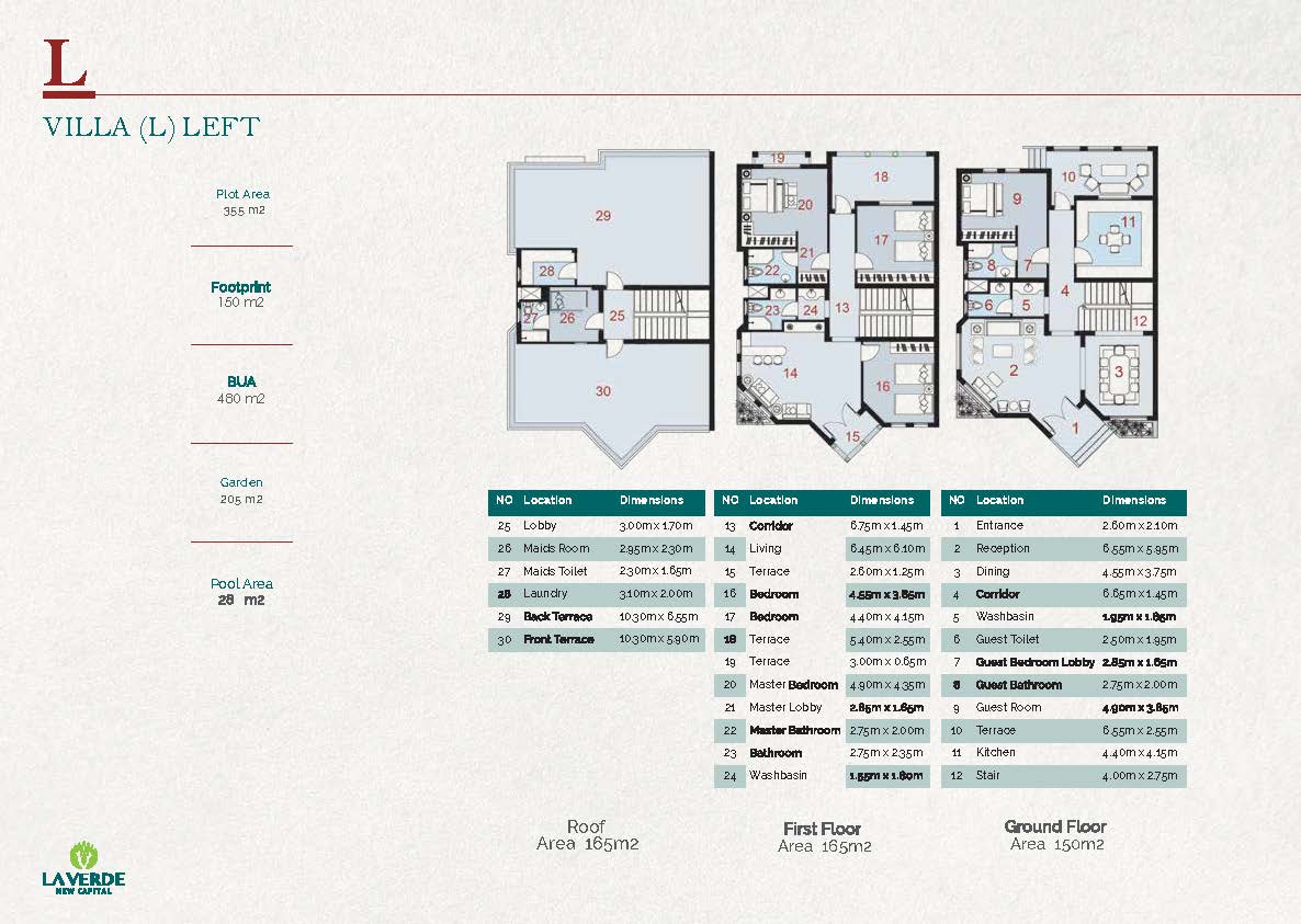 Floor plan for villa at La Verde New Capital