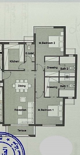 Floor plan for apartment at Badya