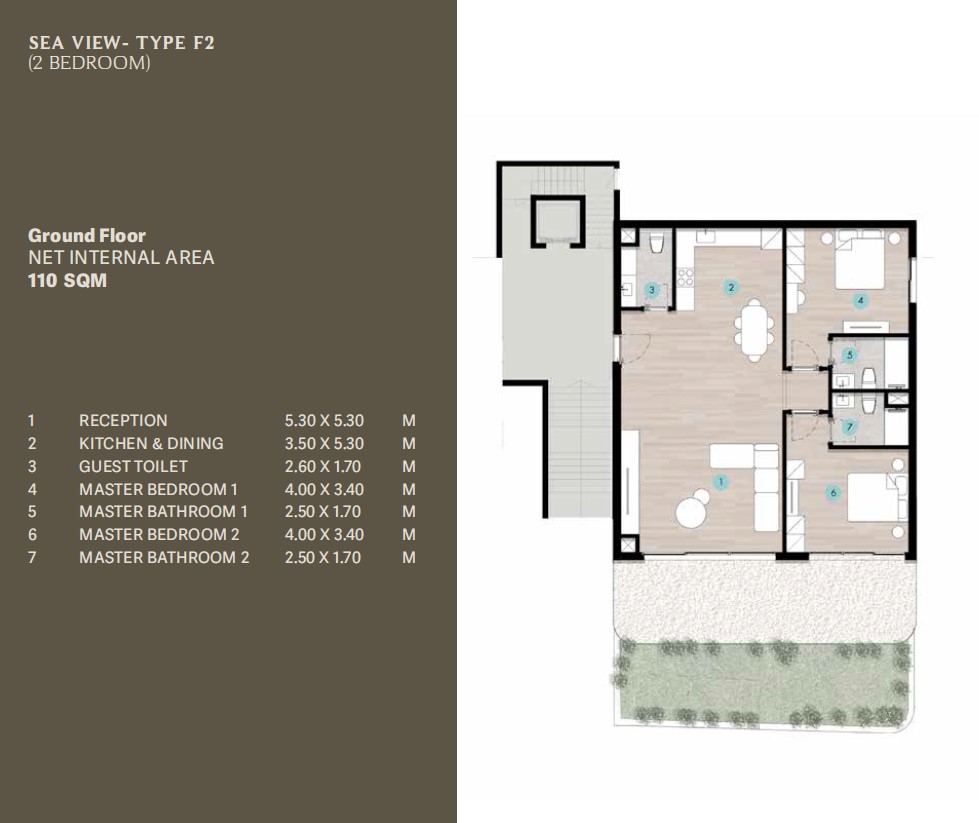 Floor plan for chalet at Azha North Coast