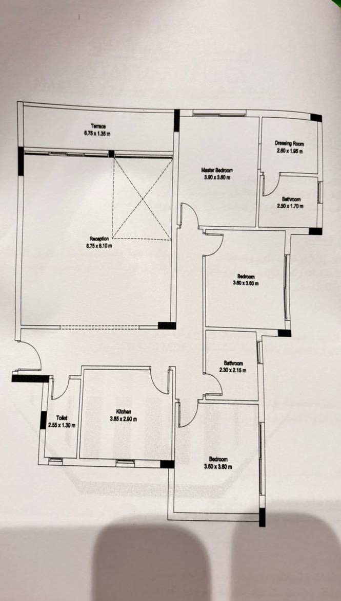 Floor plan for apartment at Mar ville