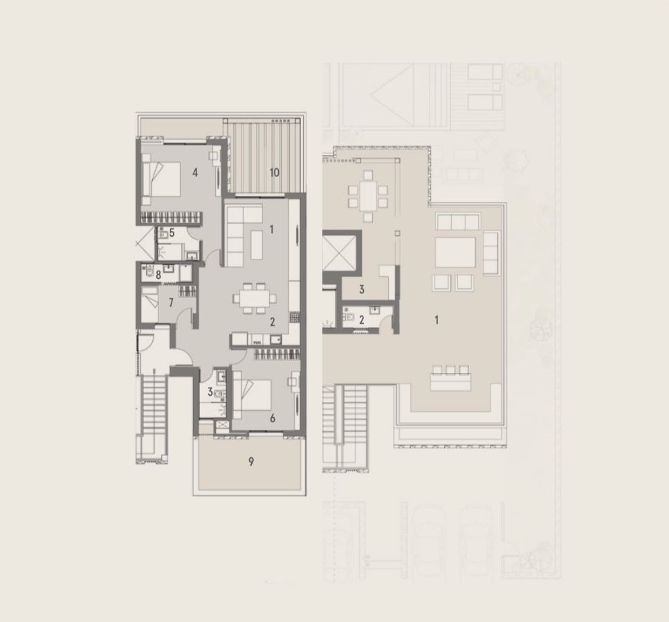 Floor plan for penthouse at Marsa Baghush