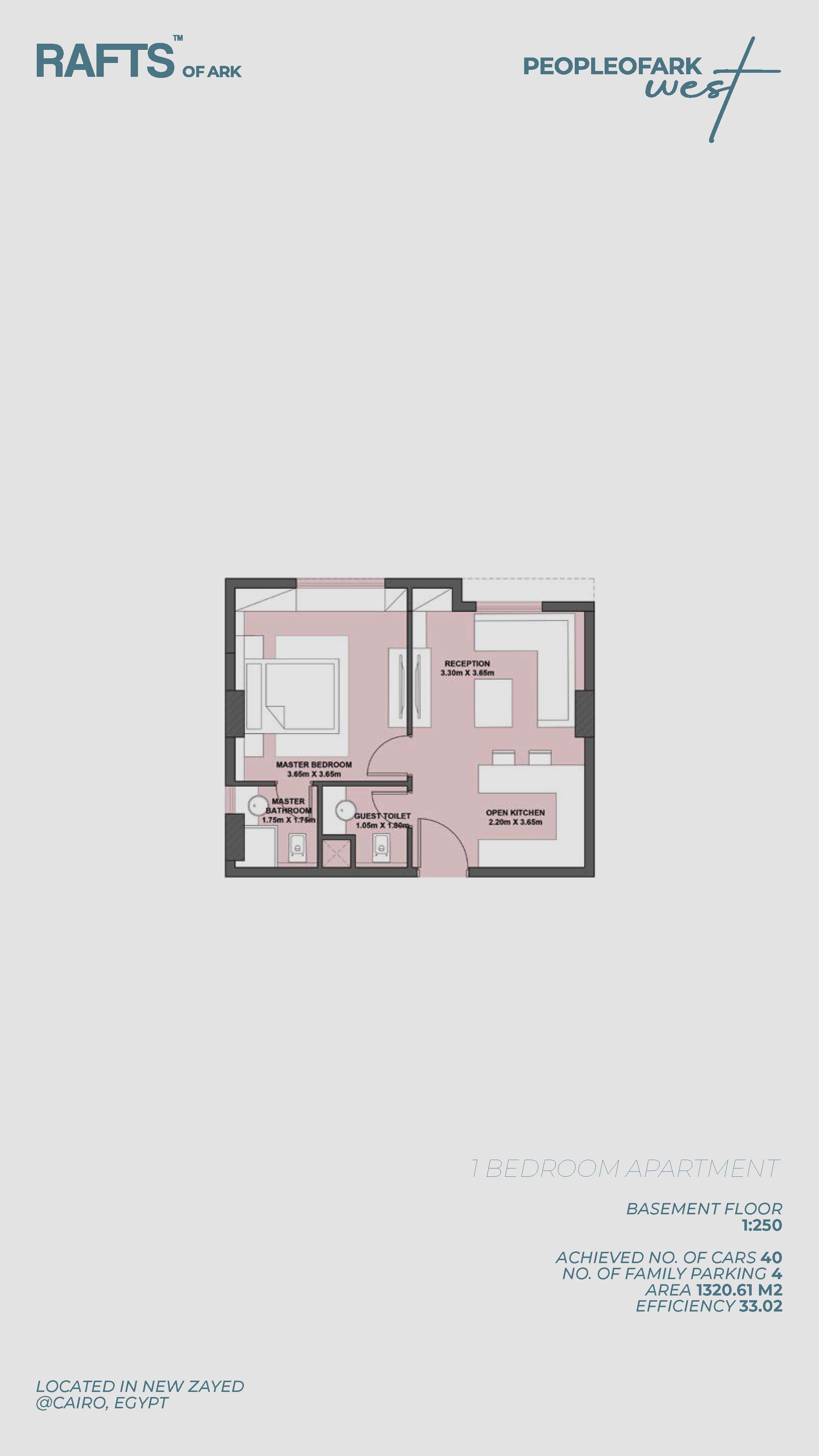 Floor plan for apartment at Rafts