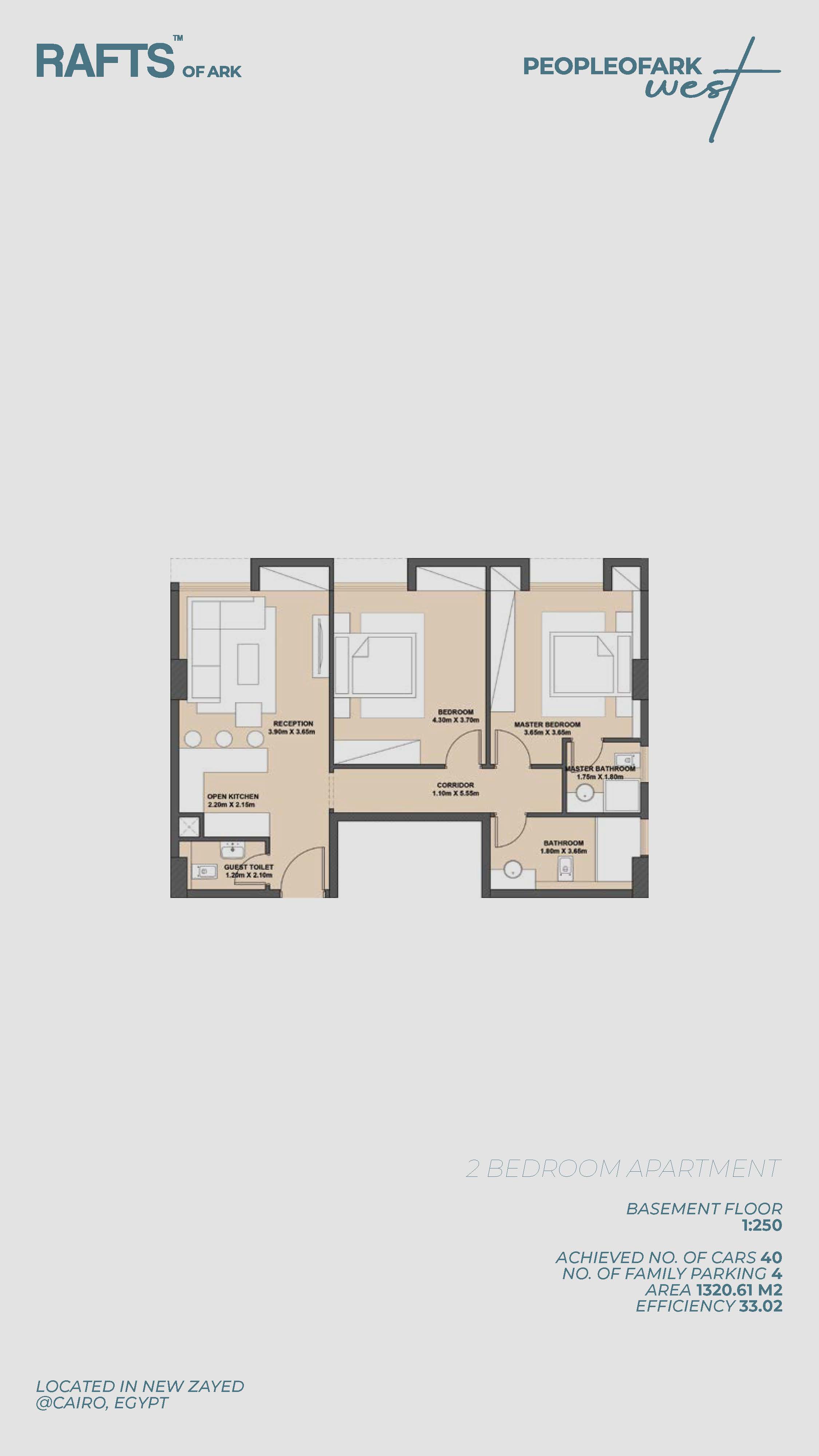 Floor plan for apartment at Rafts