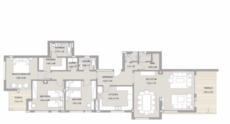 Floor plan for apartment at Taj City