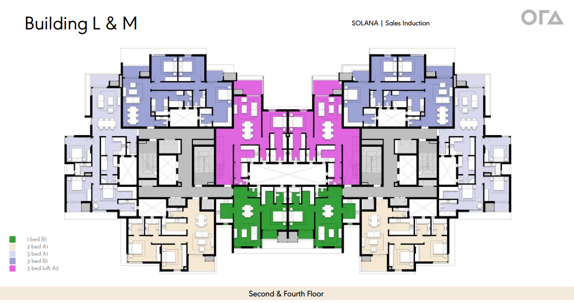 Floor plan for apartment at Solana East