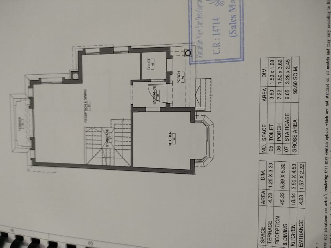 Floor plan for villa at Mountain View Chillout Park
