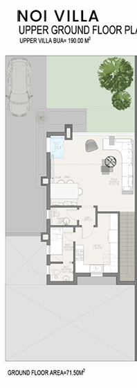 Floor plan for villa at Noi