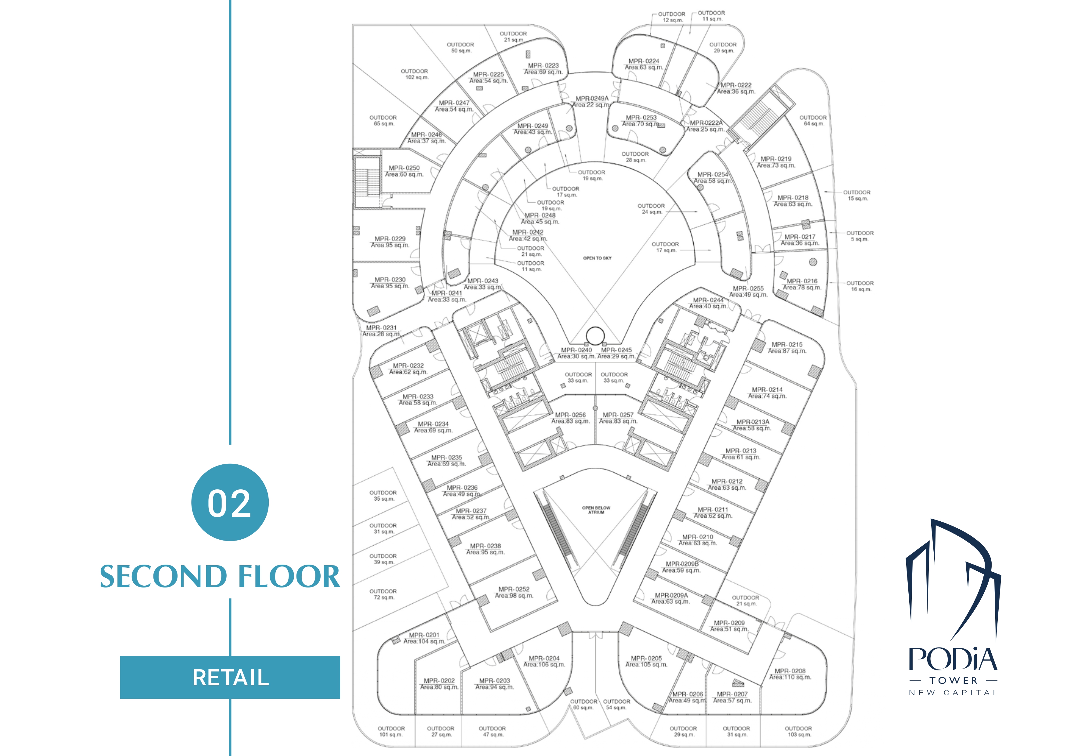 Floor plan for  at Podia Tower