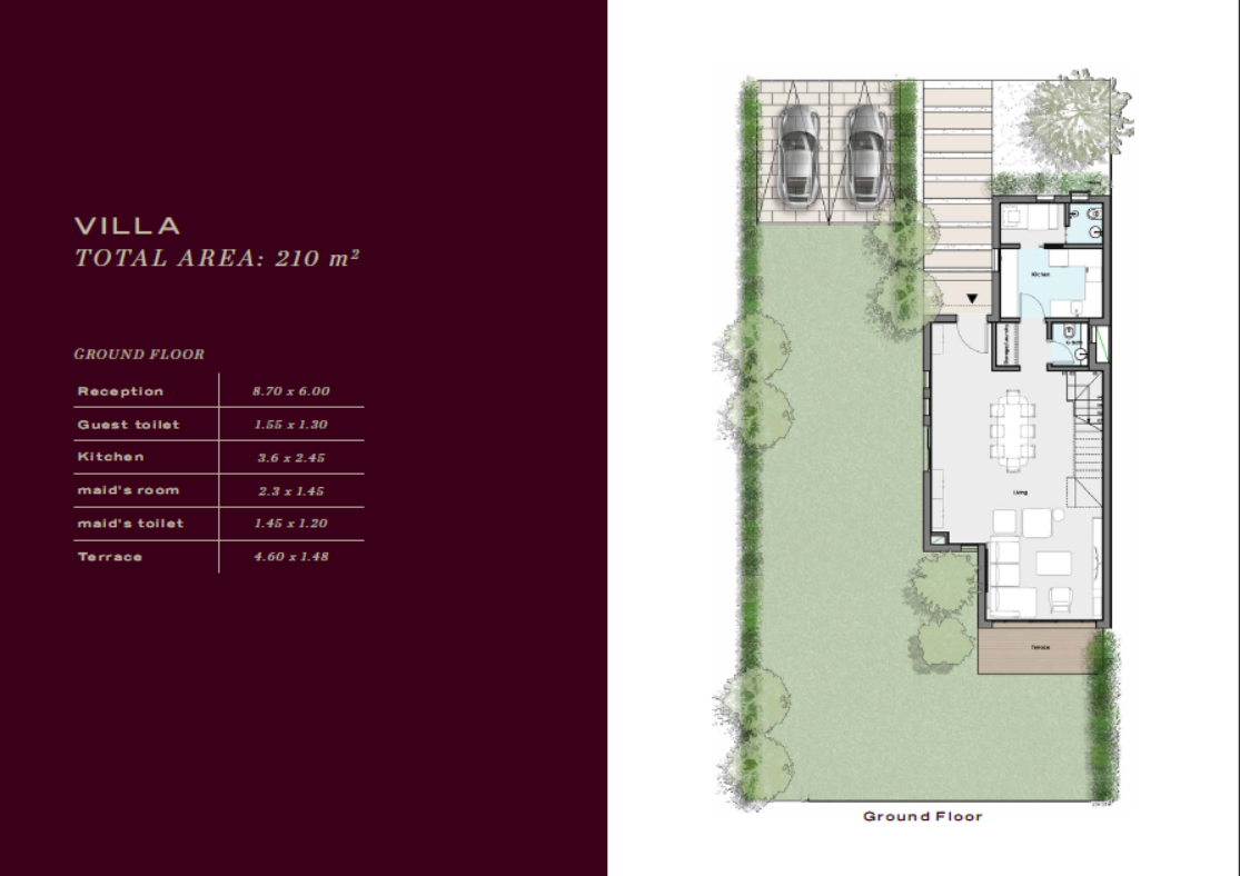 Floor plan for villa at Scenes