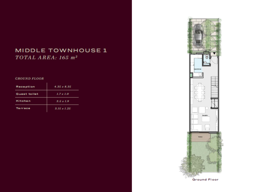 Floor plan for townhouse at Scenes