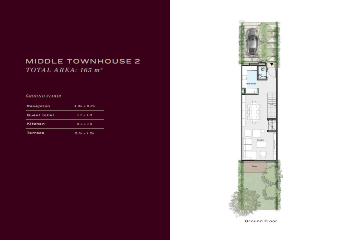 Floor plan for townhouse at Scenes