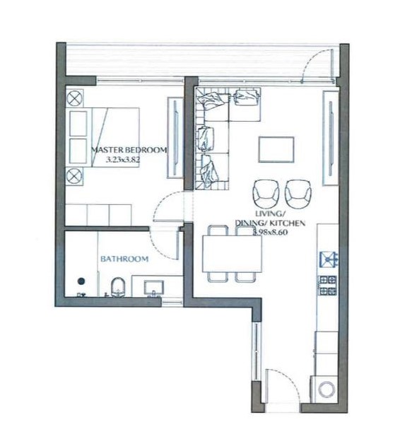 Floor plan for chalet at June