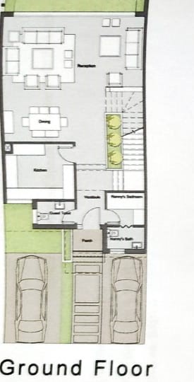 Floor plan for townhouse at Badya