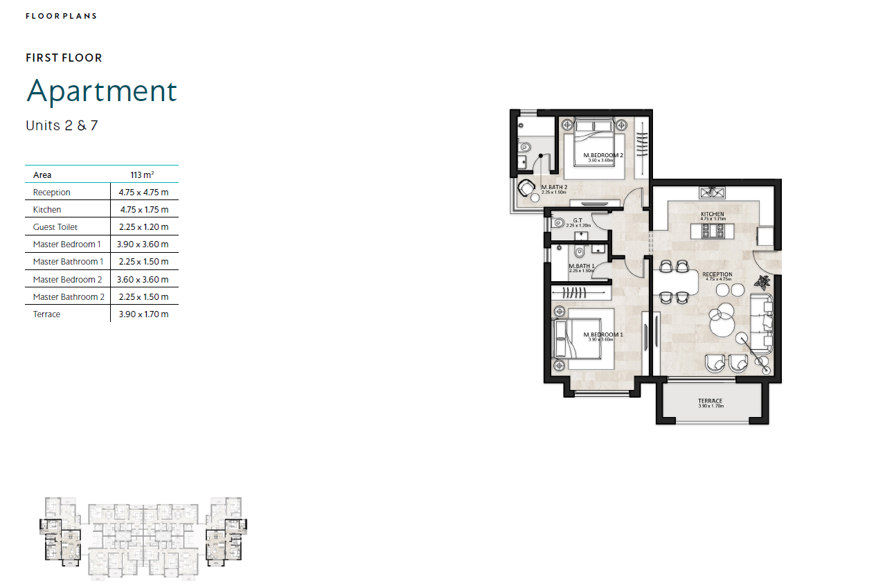 Floor plan for apartment at Garden Lakes