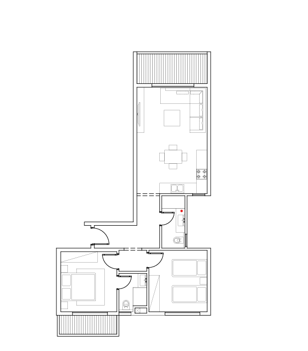 Floor plan for chalet at Cali Coast Ras El Hekma