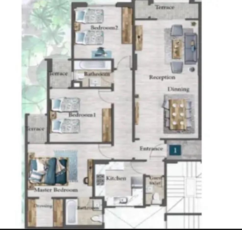 Floor plan for apartment at L’Avenir