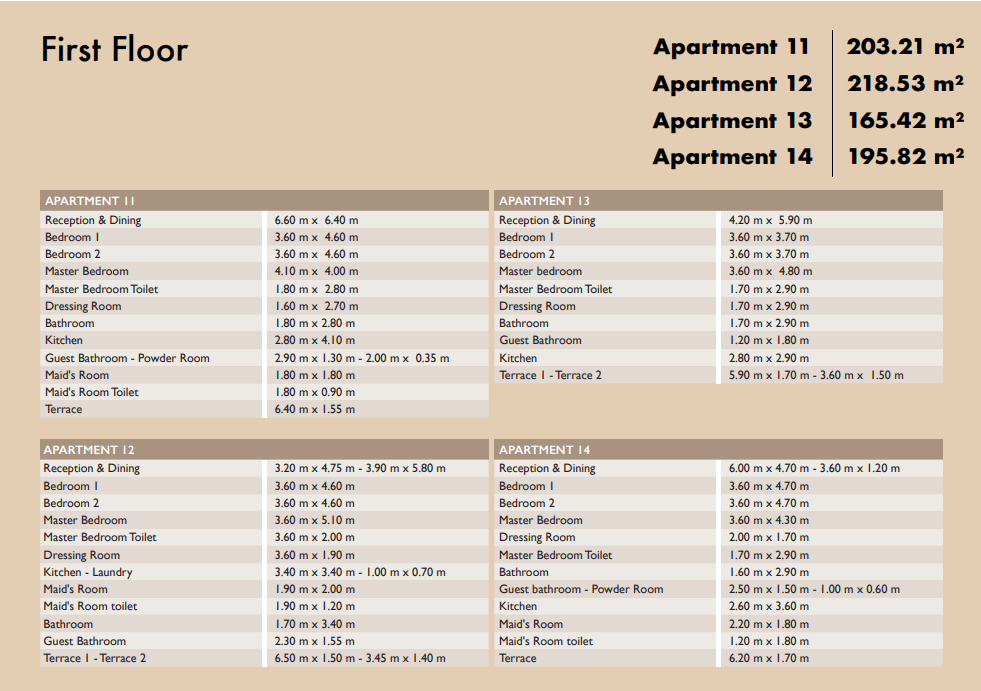Floor plan for apartment at Palm Hills Alexandria