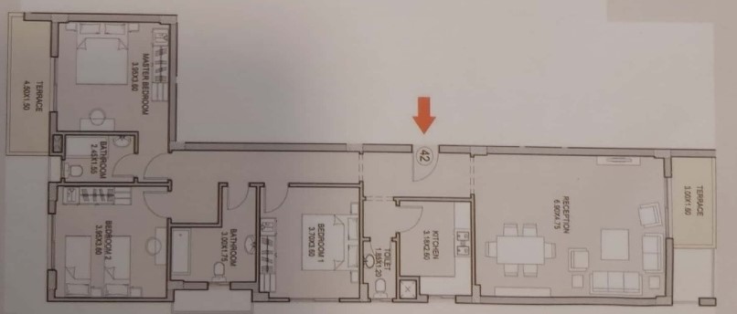 Floor plan for apartment at Taj City