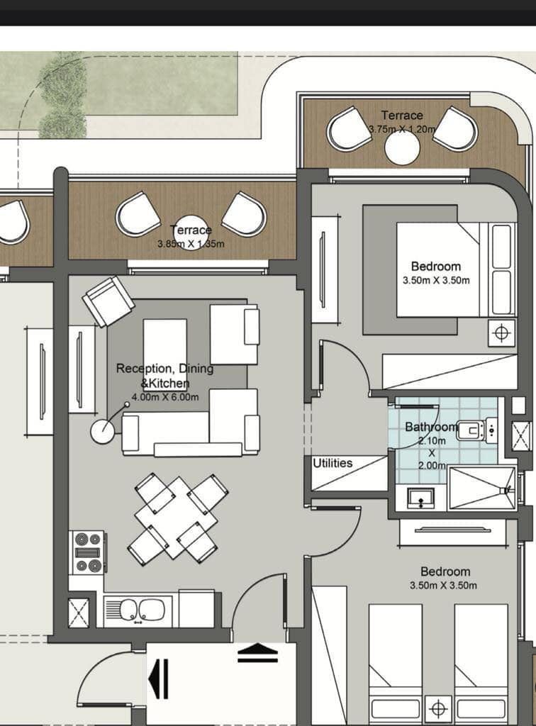 Floor plan for chalet at Koun