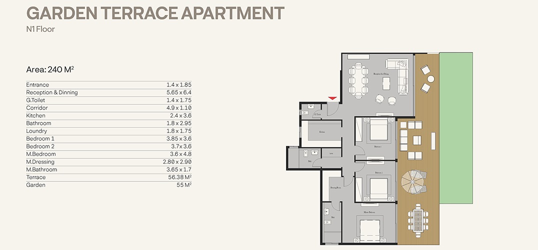 Floor plan for apartment at Nest