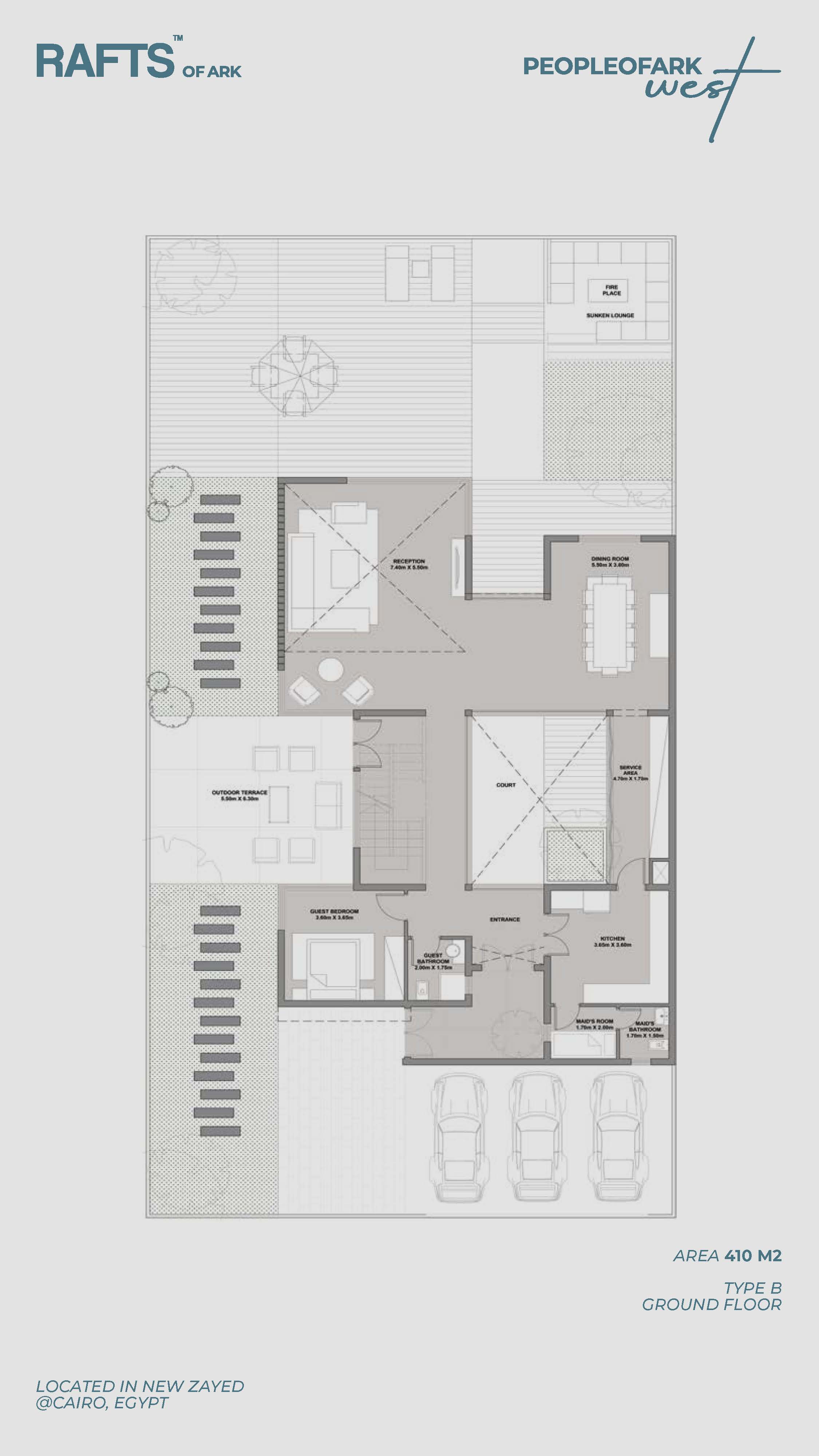 Floor plan for villa at Rafts