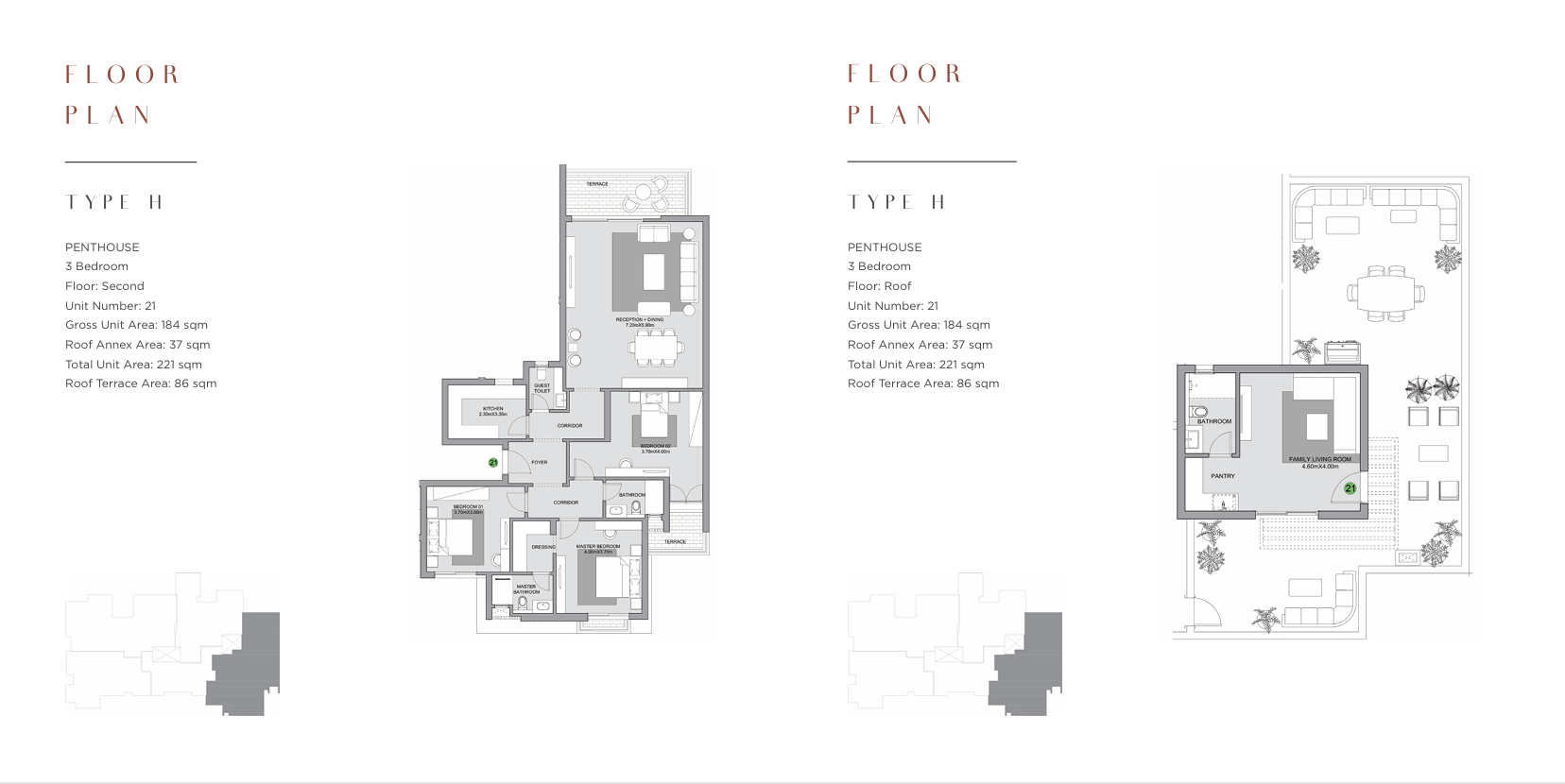 Floor plan for penthouse at The Estates Residence