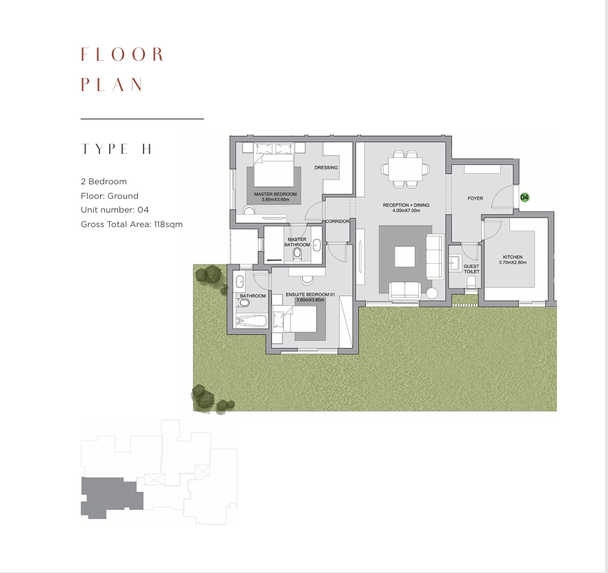 Floor plan for apartment at The Estates Residence