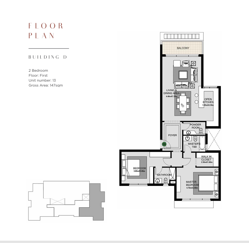 Floor plan for apartment at The Estates Residence