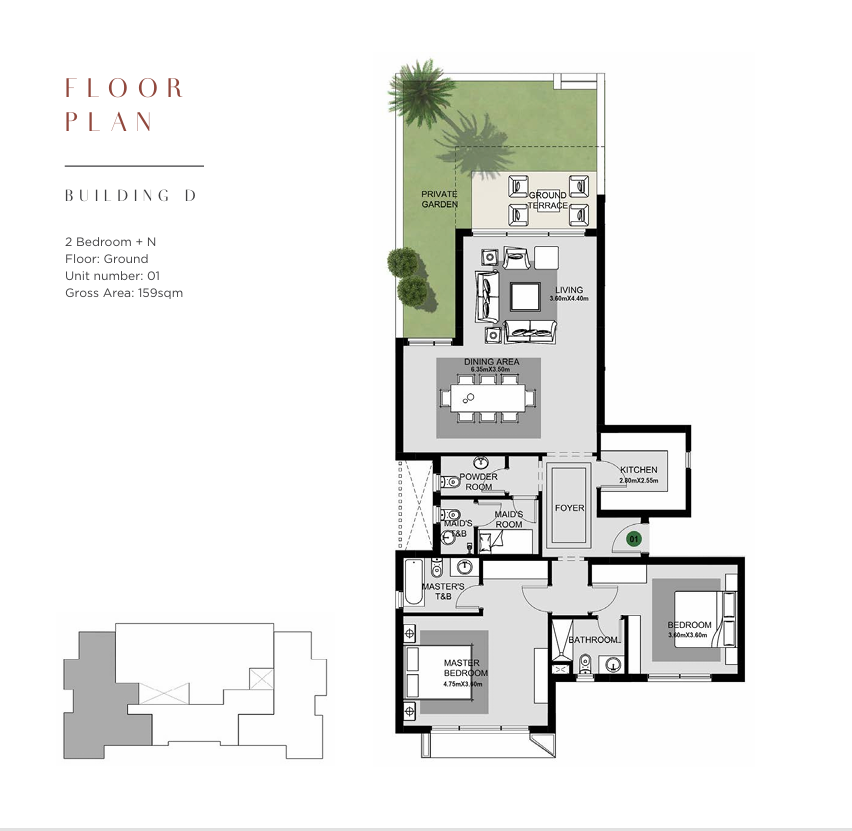 Floor plan for apartment at The Estates Residence