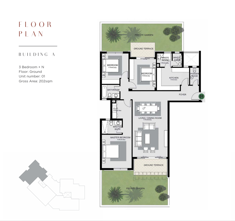Floor plan for apartment at The Estates Residence