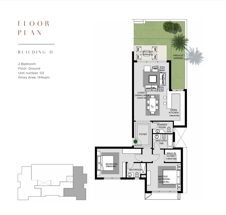 Floor plan for apartment at The Estates Residence