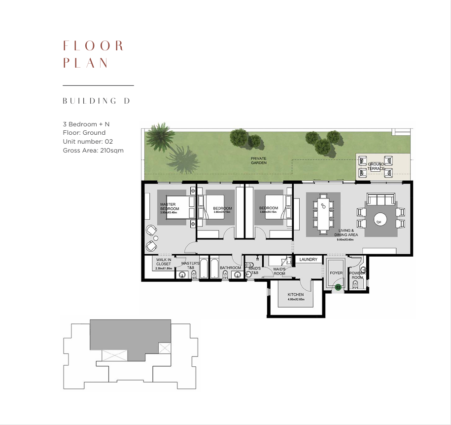 Floor plan for apartment at The Estates Residence