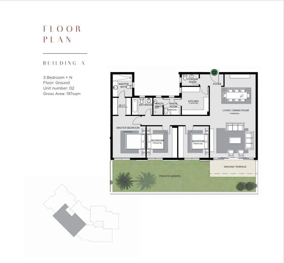 Floor plan for apartment at The Estates Residence
