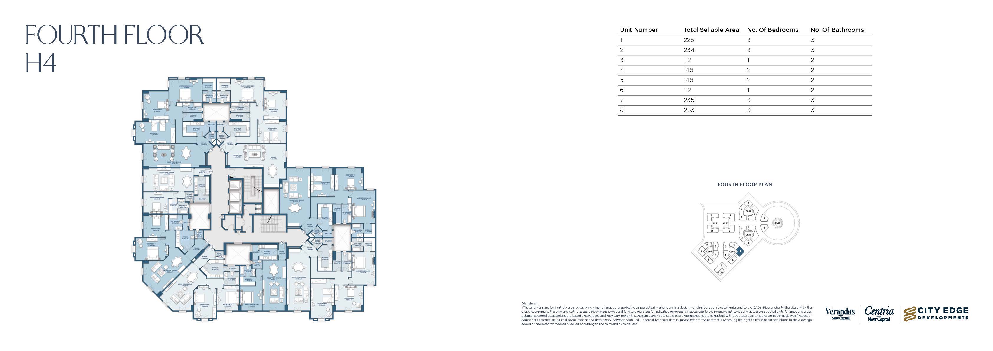 Floor plan for apartment at New Garden City