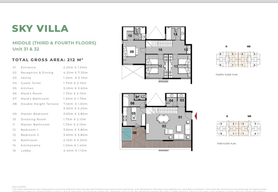 Floor plan for duplex at Il Bosco City