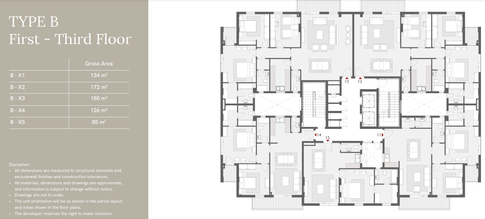 Floor plan for apartment at One33