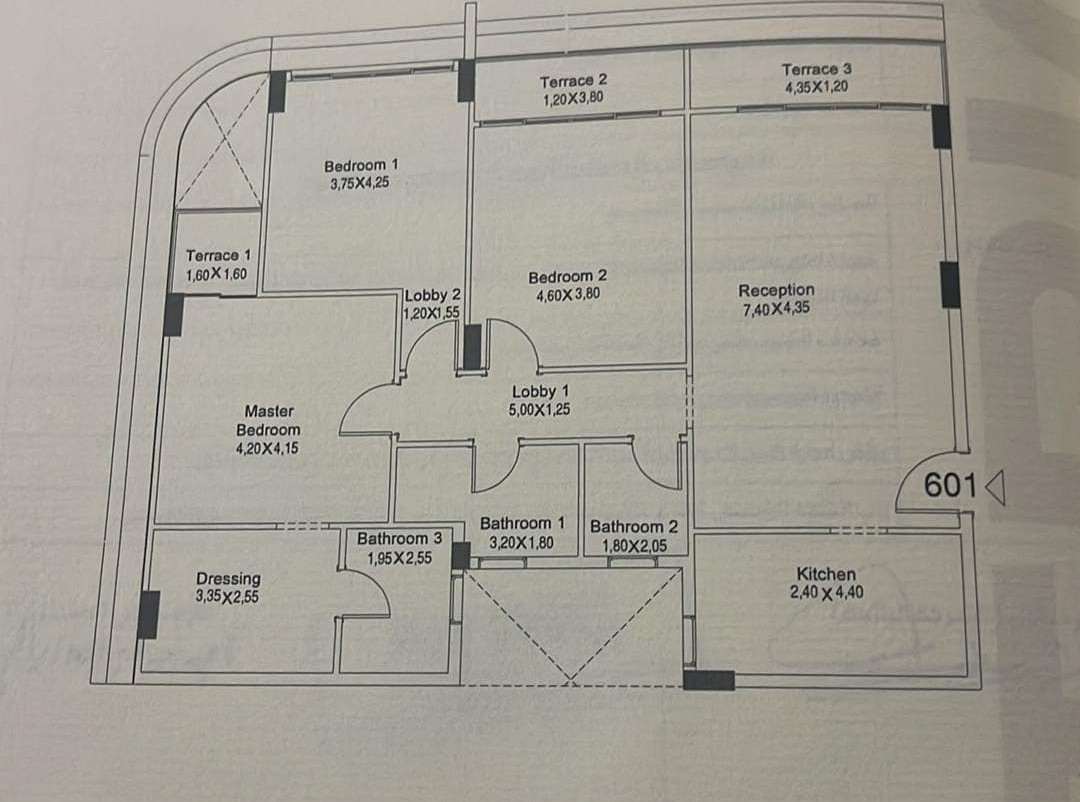 Floor plan for apartment at Boardwalk