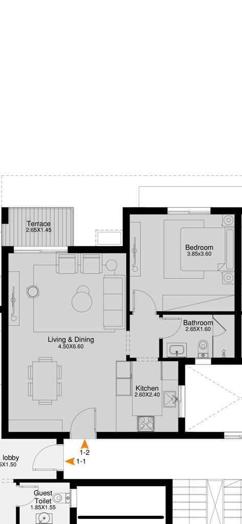Floor plan for apartment at O West Orascom