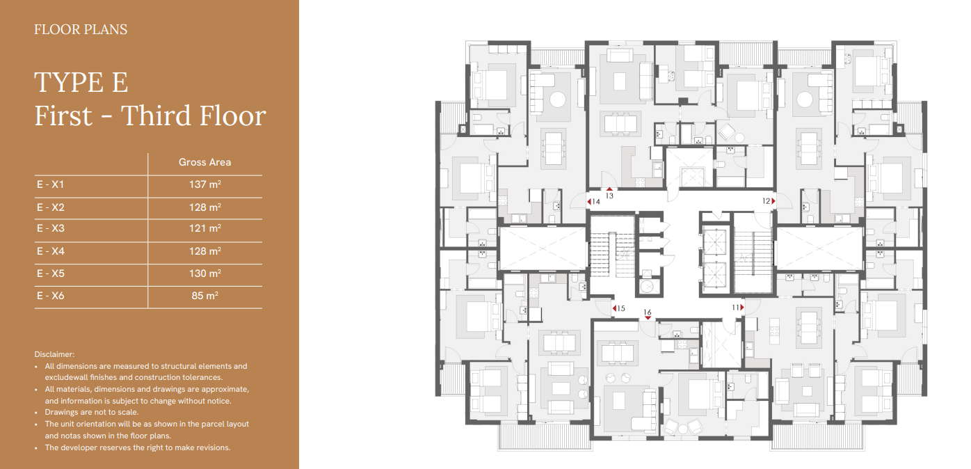 Floor plan for apartment at One33