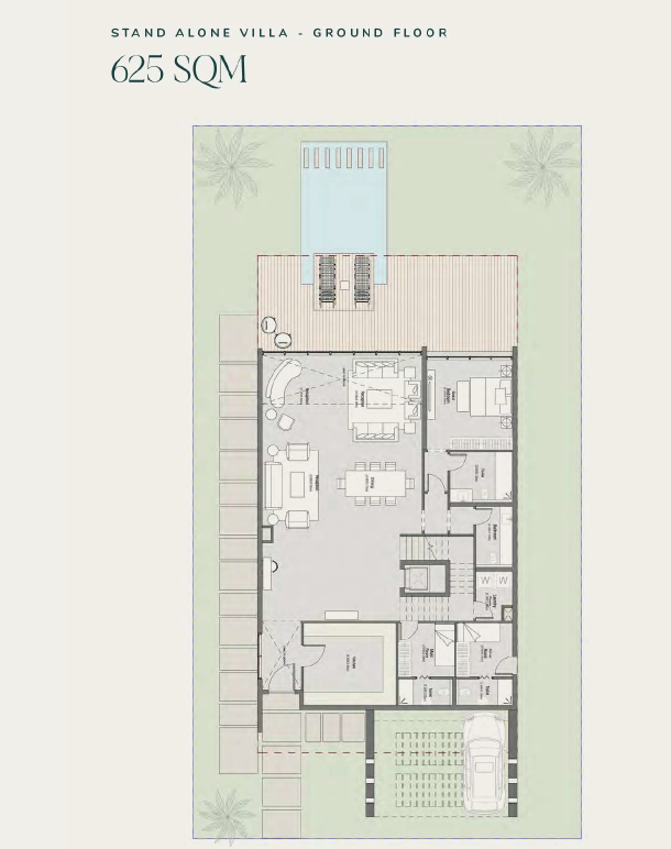 Floor plan for villa at Saada