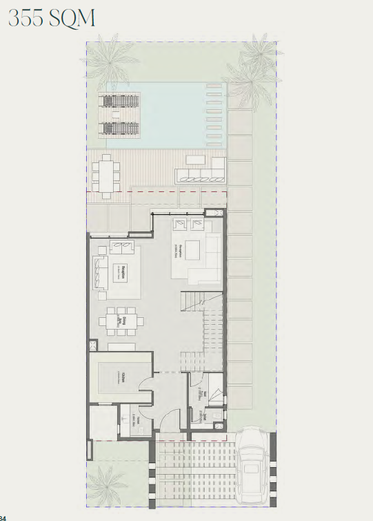 Floor plan for villa at Saada