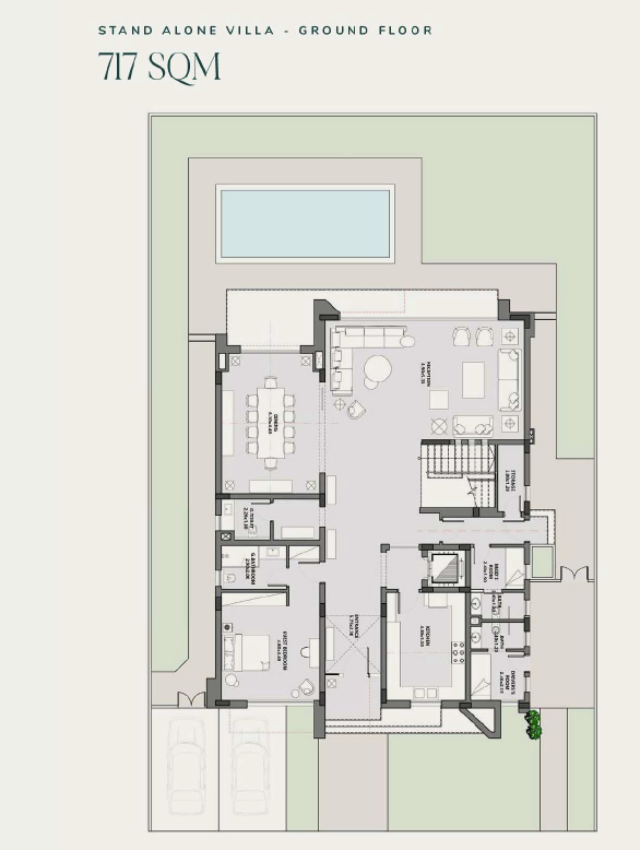 Floor plan for villa at Saada