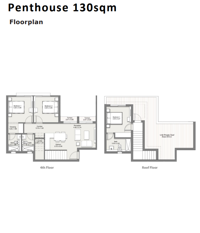Floor plan for penthouse at At East