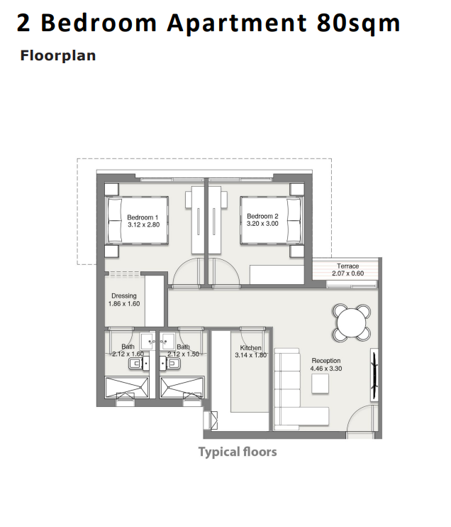 Floor plan for apartment at At East