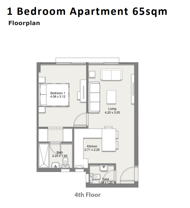 Floor plan for apartment at At East