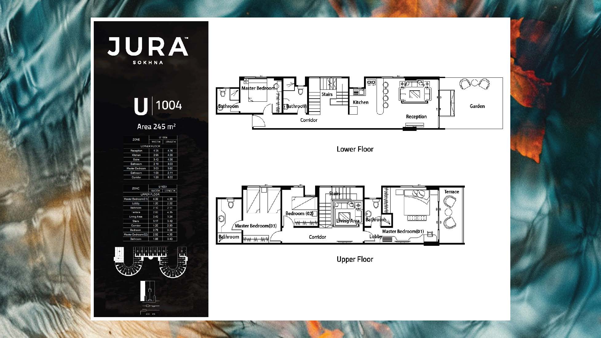 Floor plan for duplex at Jura