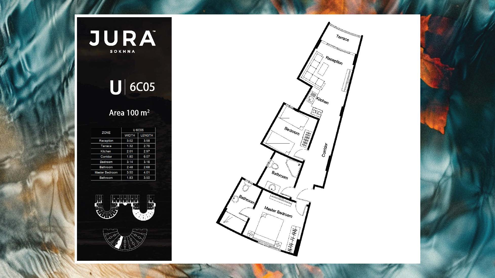 Floor plan for apartment at Jura