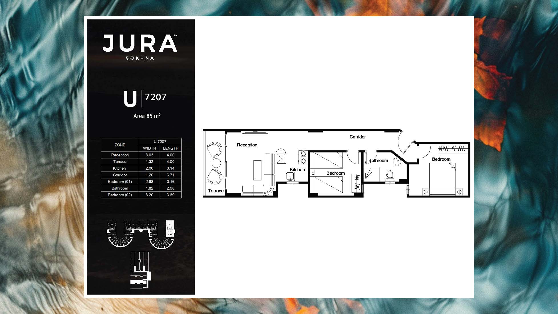 Floor plan for apartment at Jura