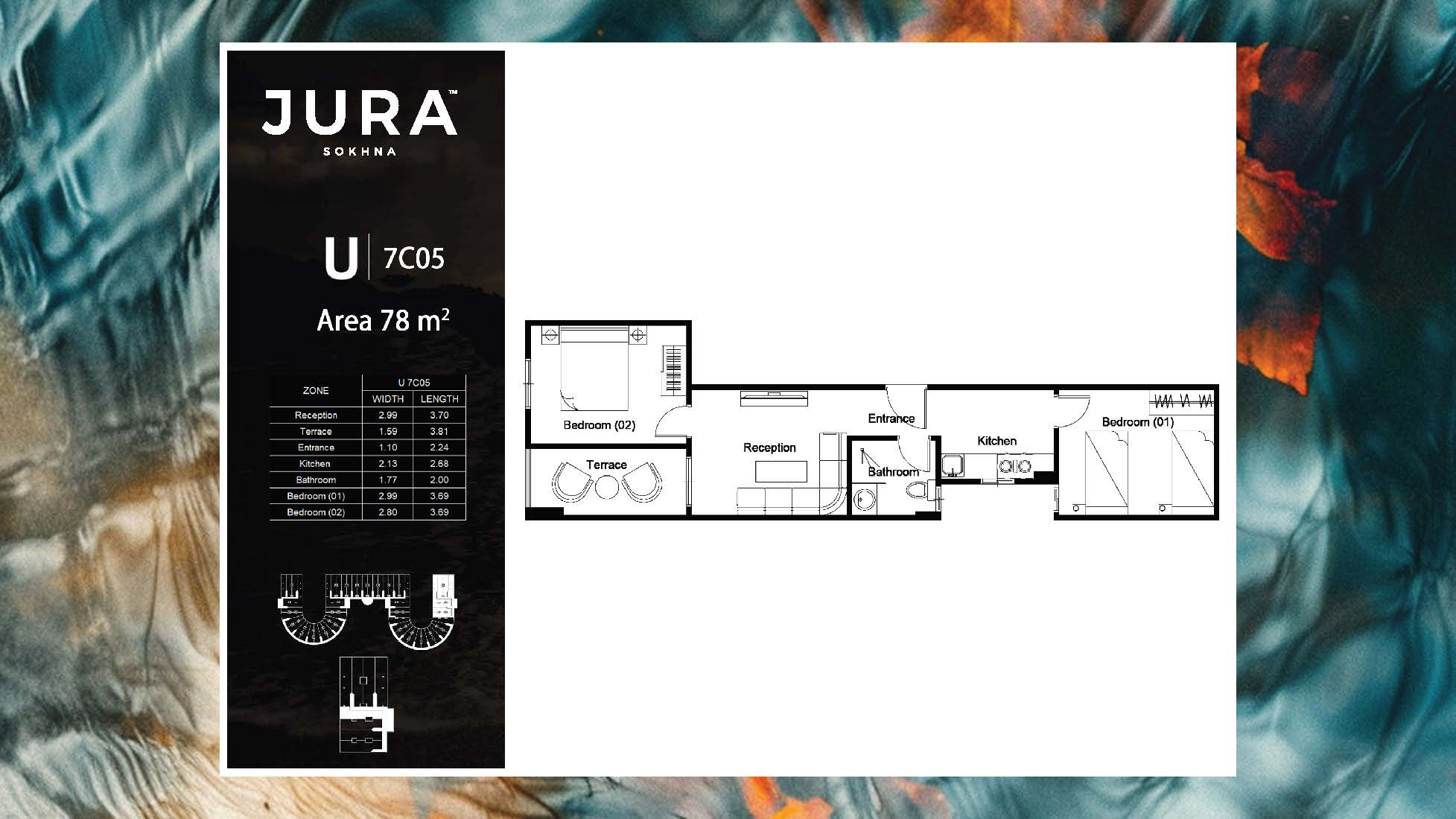 Floor plan for apartment at Jura