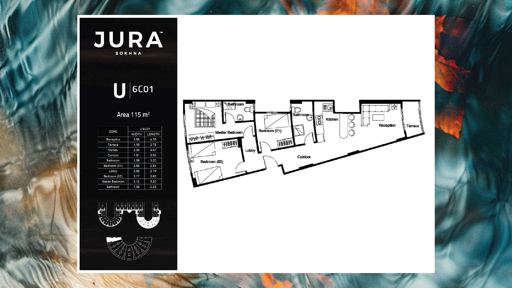 Floor plan for apartment at Jura